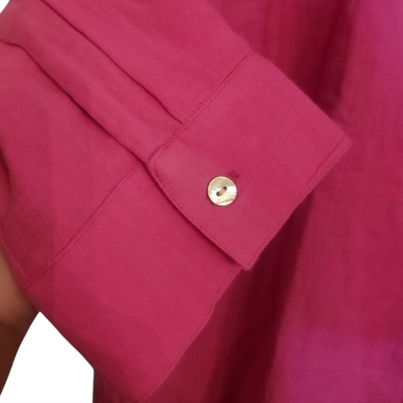 NWOT SOFT SURROUNDINGS PINK ESCAMBIA GAUZE TUNIC SHIRT SZ 3X - Picture 7 of 12